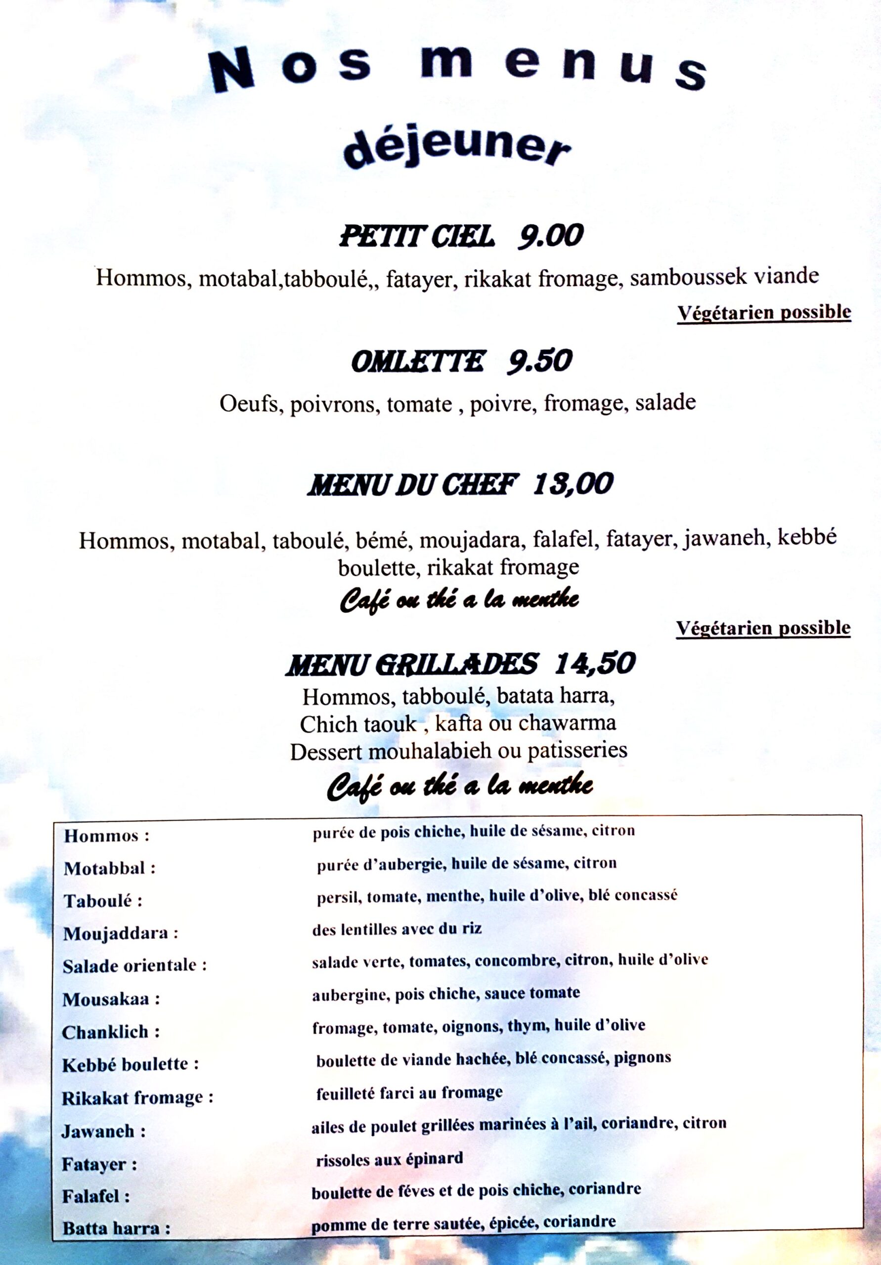 le ciel restaurant