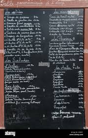 menu restaurant français